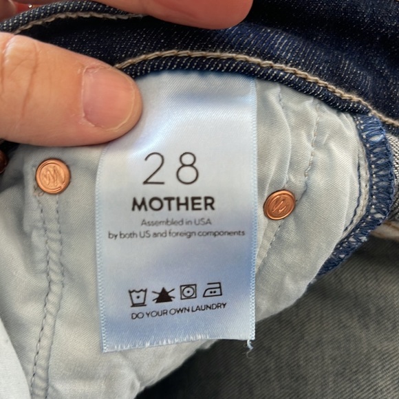 EUC MOTHER jeans insider crop step gray speed racer size 28 - Picture 8 of 9